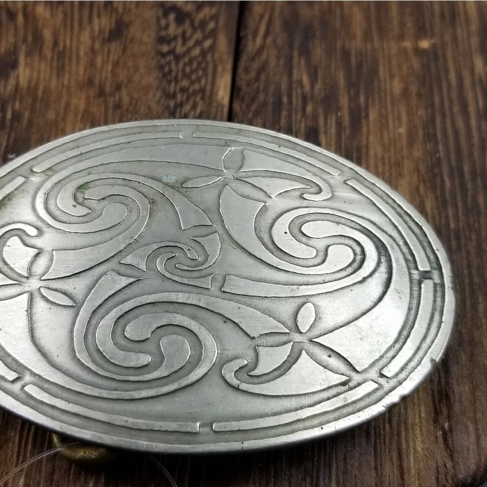Sterling silver swirl victorian belt buckle MISC